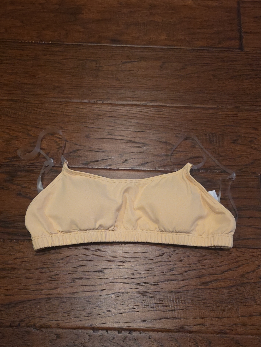 Capezio Beige Dance Bralette with Clear Straps